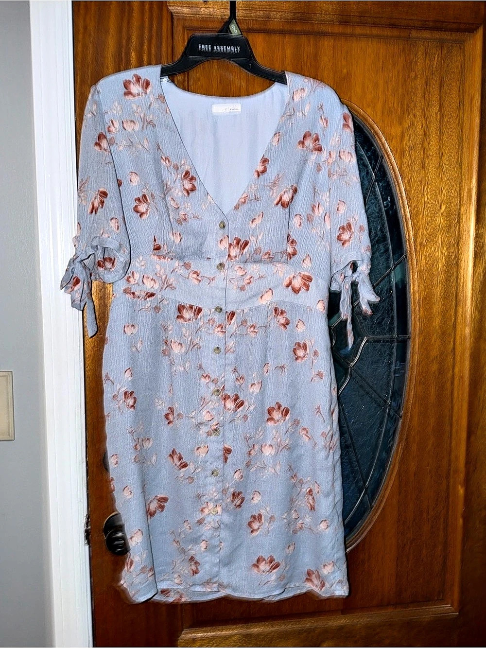 june & hudson Floral Mini Dress in Blue & Pink Like New